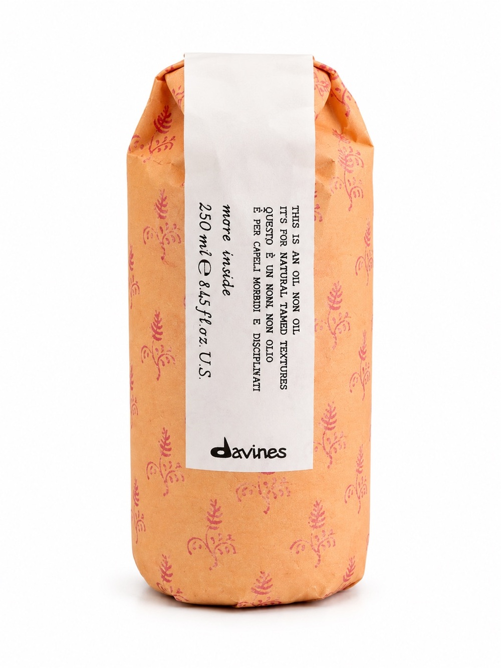 Davines Oil Non Oil 8.45 Oz Hair Styling Serum Natural Texture Control